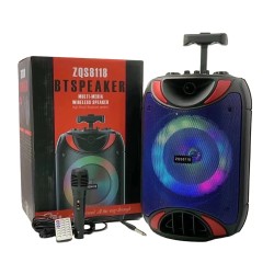 Sing-e Portable Wireless Speaker ZQS8118 with Mic and Remote Control Blue Sing-e Portable Wireless Speaker ZQS8118 with Mic and Remote Control Blue